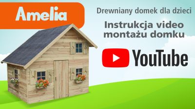 4iQ - Drewniany domek dla dzieci Amelia z antresolą - Instrukcja montażu. Drewniany ogrodowy domek dla dzieci.